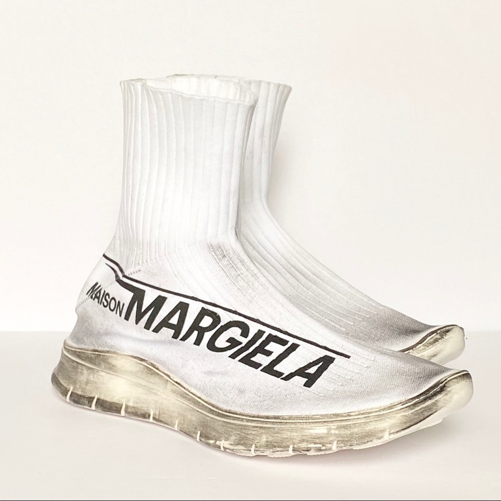 NWT: MAISON MARGIELA | "Dirty" Logo Sock Shoes